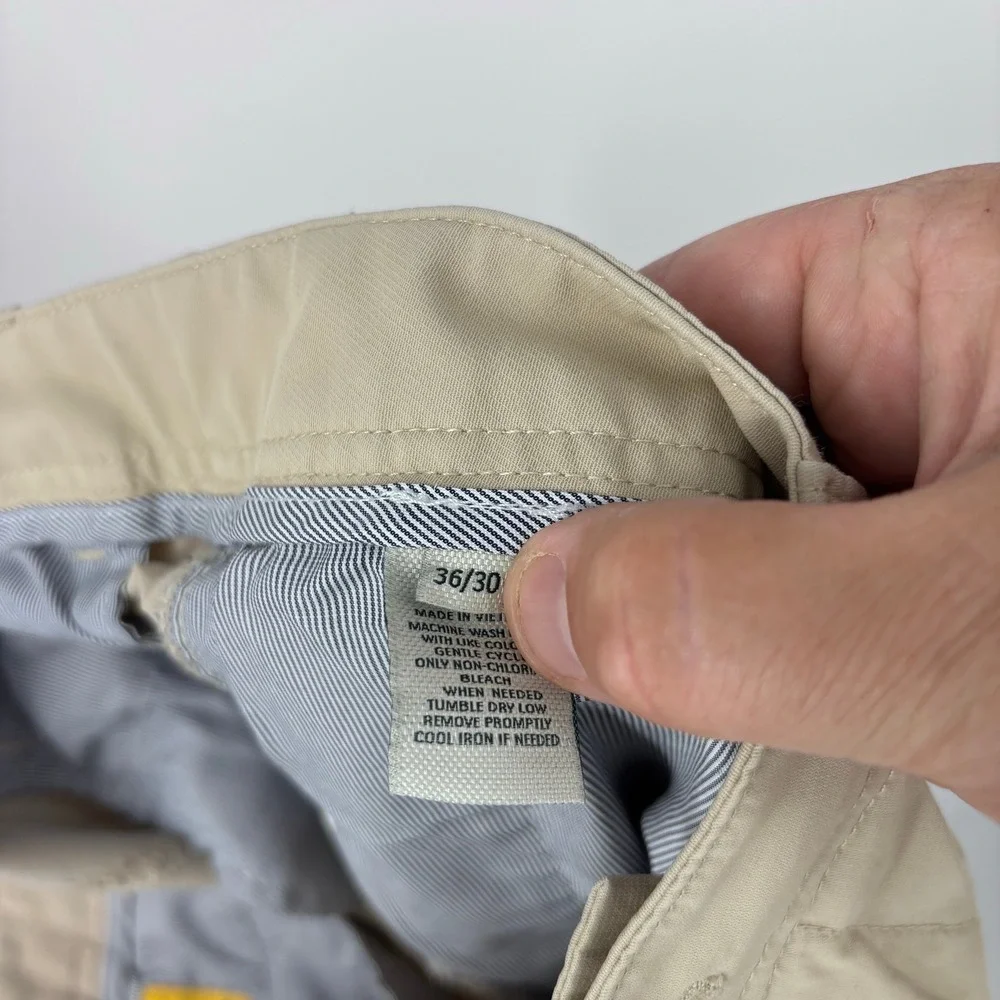 Duck Head Harbor Performance Chino Pants Mens 35x25 (Tag 36x30) Khaki Hemmed